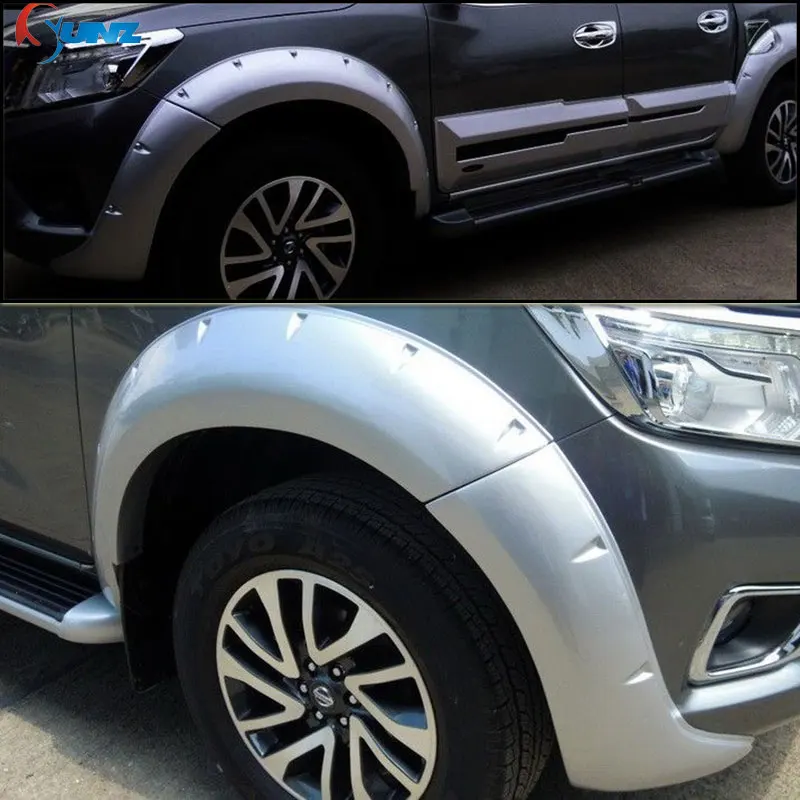 6 дюймов- Серебряный Крыло вспышки для Nissan Navara Frontier брызговик карман заклепки стиль подходит Nissan frontier np300