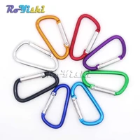 10pcspack aluminum carabiner snap hook keychain for paracord outdoor activities hiking camping 8 colors