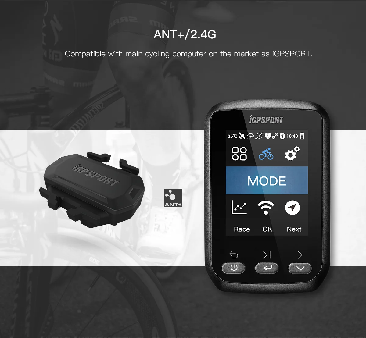 IGPSPORT Велокомпьютер ANT+ HR35 Монитор сердечного ритма Датчик частоты вращения педалей Bluetooth 4.0 GPS Беспроводные аксессуары