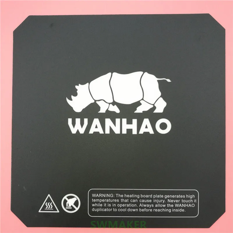 2 шт. wanhao i3 3D принтер Запасные части печатная кровать черный цвет с подогревом