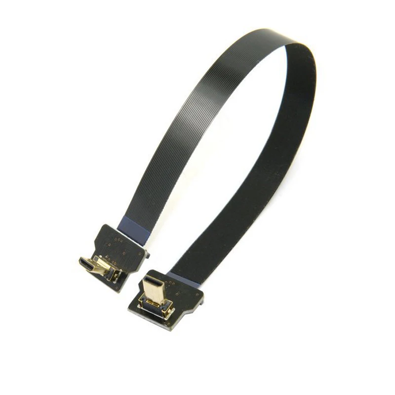 20 см 90 градусов вверх под углом Micro HDMI-Совместимость с HDMI fpv кабель FPC плоский Для