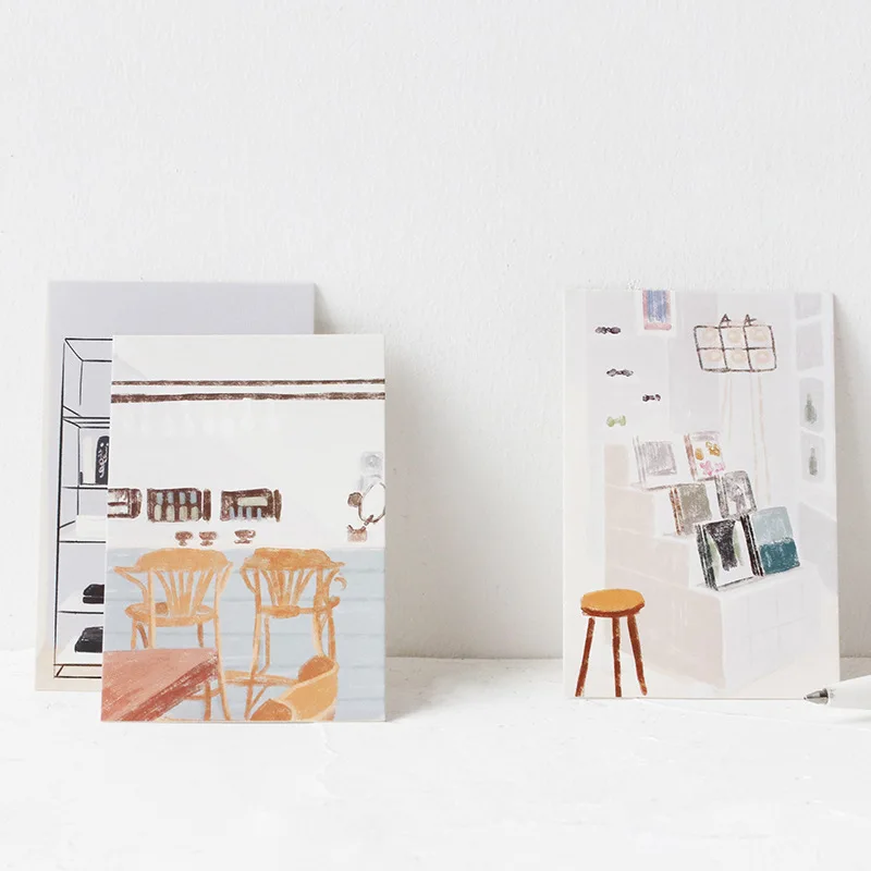 

multi-use 5.2*8cm 54pcs Mini Card a Grocery Store print Scrapbooking party invitation cards valentine Christmas Scrapbooking