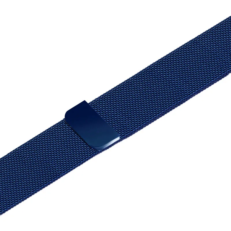 Blue Ремешок BUMVOR Milanese loop Series 5 из розового золота для Apple Watch, ремешок для iwatch, магнитные регулируемые пряжки для ремня из нержавеющей стали - Цвет ремешка: Blue
