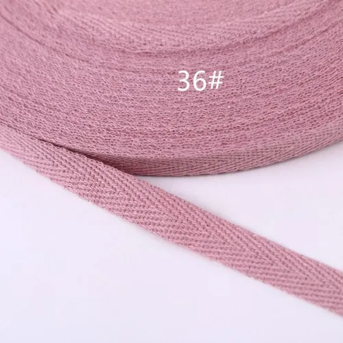 36 Rubber red Лента шириной 20 мм, чистый цвет, лента в елочку, хлопок, тесьма 2 см, плетеный ремень, рюкзак, сделай сам, материал ручной работы, 10 ярдов - Цвет: 36 Rubber red