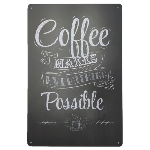 Синий Кофейные напитки винтажные жестяные знаки бар украшение для стен дома, паба ретро металл художественный плакат металлическая пластина таблички декор искусство кофе меню - Цвет: Синий