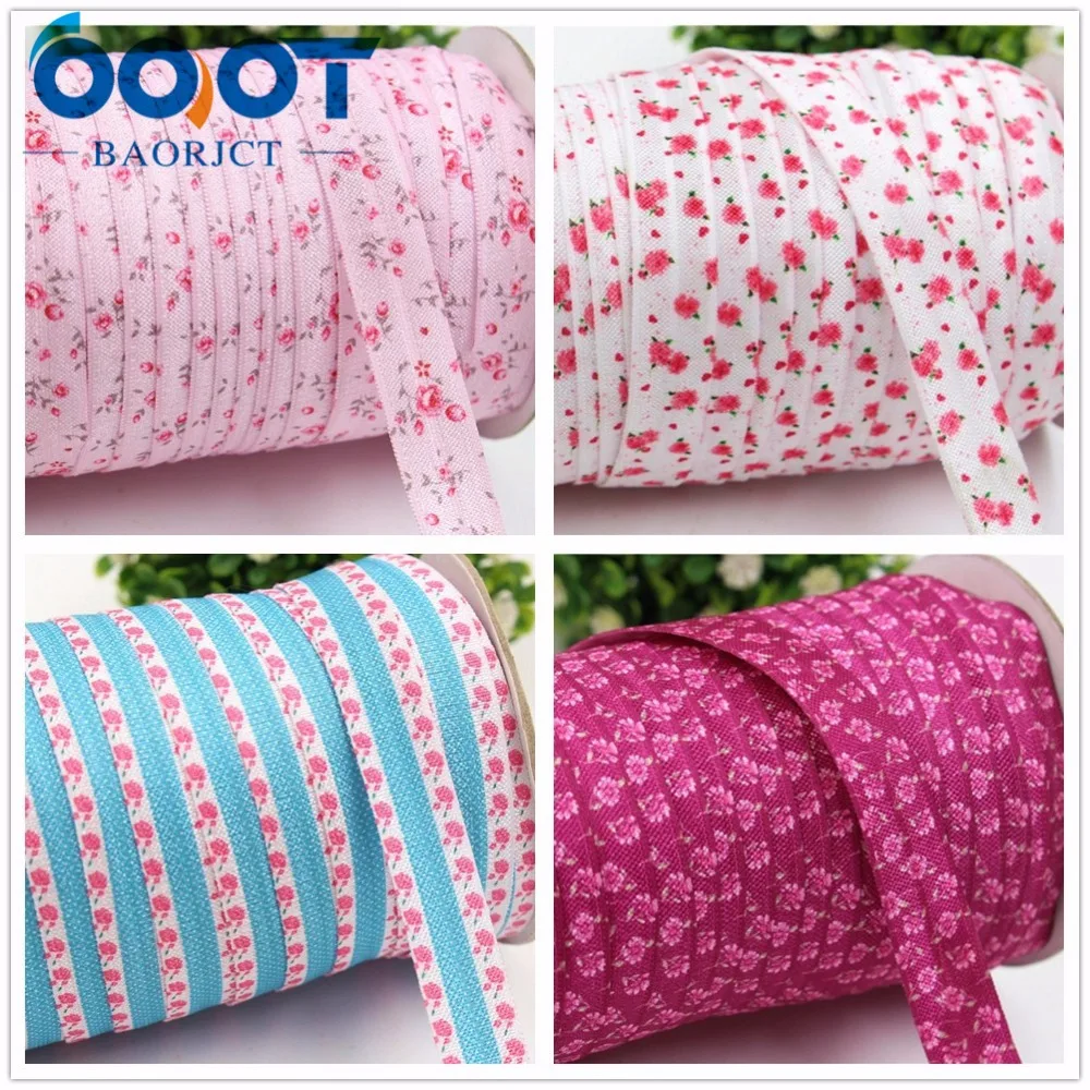 OOOT BAORJCT 1752629 16 мм эластичная лента с цветами 10yds DIY аксессуары для головного убора