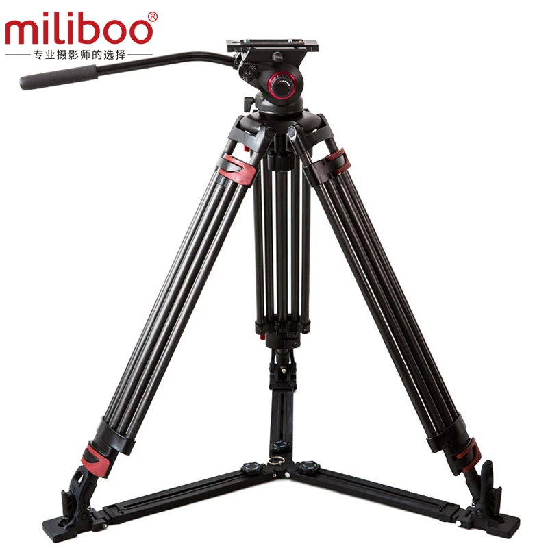 Miliboo Портативный штатив MTT609A/B алюминий/углеродное волокно профессиональная видеокамера штатив VS manfrotto штатив сверхмощный 15 кг - Цвет: 609B Carbon