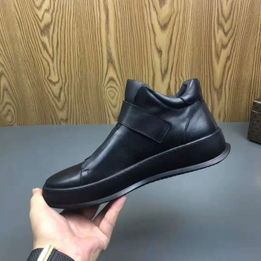 Модная мужская зимняя теплая обувь на меху мужские кроссовки высокого качества