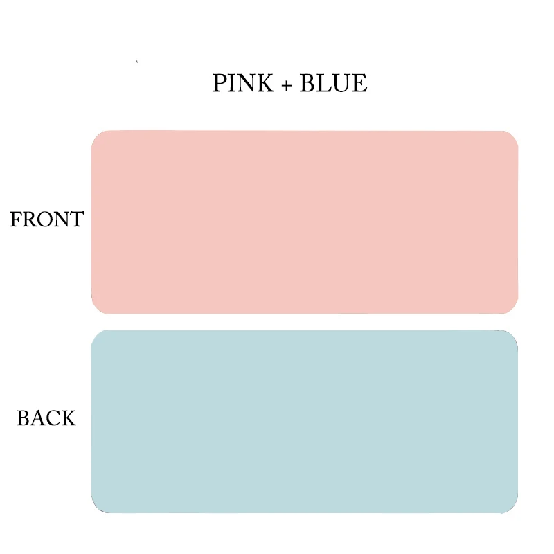 BLUE and PINK 600X300 мм Высокое качество большой Мышь Pad двухсторонняя Искусственная кожа игровой Мышь коврик водонепроницаемое противообрастающее покрытие клавиатуры и мыши термоустойчивая круглая подставка стол - Цвет: BLUE and PINK