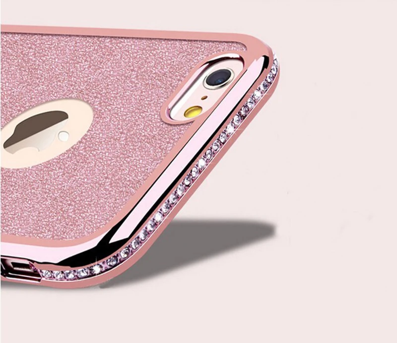 Для iPhone 7, 8, 6, 6S Plus, 5S, SE, 3D Алмазные бамперы для ковров, мягкий чехол из ТПУ+ блестящий чехол для карт, для iPhone 11 Pro, X, XS, Max, Xr, 6, 6S Plus