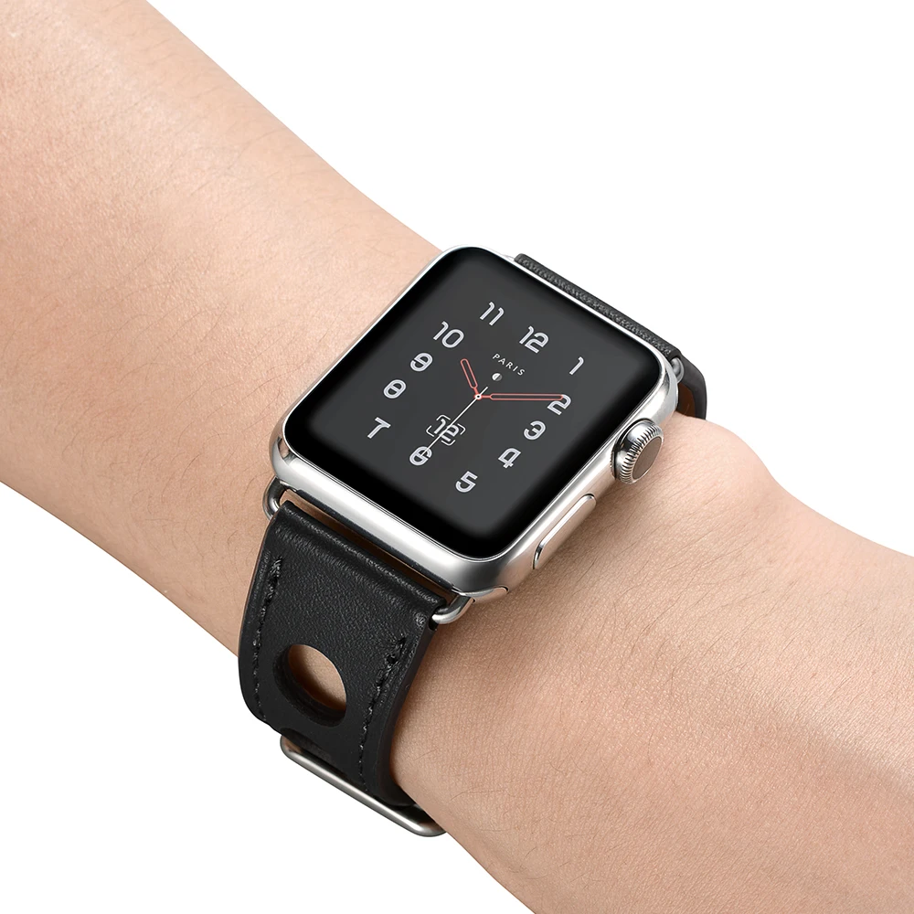 LEONIDAS натуральная кожа одиночный тур для Apple Watch ремешок Rallye полосы 42 мм|single tour|strap