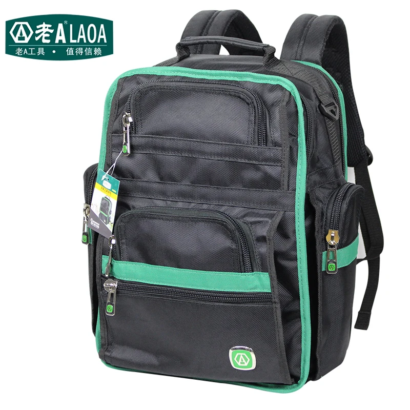 LAOA Multifunction Tool Backpack High Quality Thicken Professional Electrician Backpack  Travel Bag