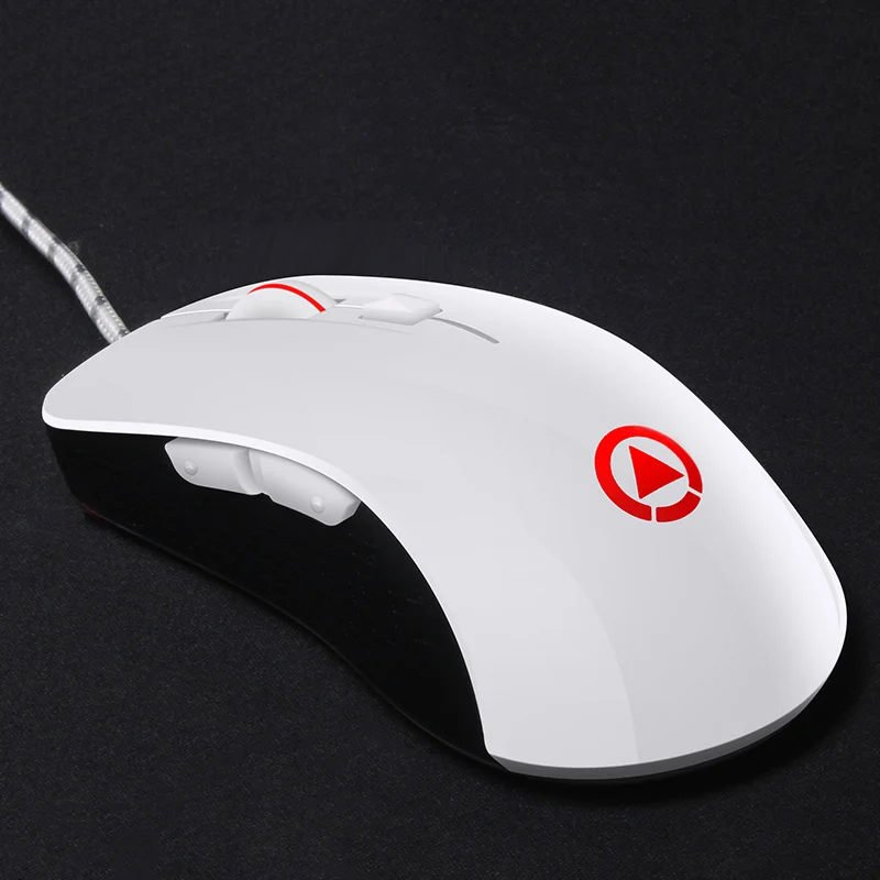 white G402 проводной RGB светодиодный светильник звук бесшумный 4000 dpi Регулировка USB эргономичная оптическая игровая мышь геймер ноутбук компьютер 7 кнопок - Цвет: white
