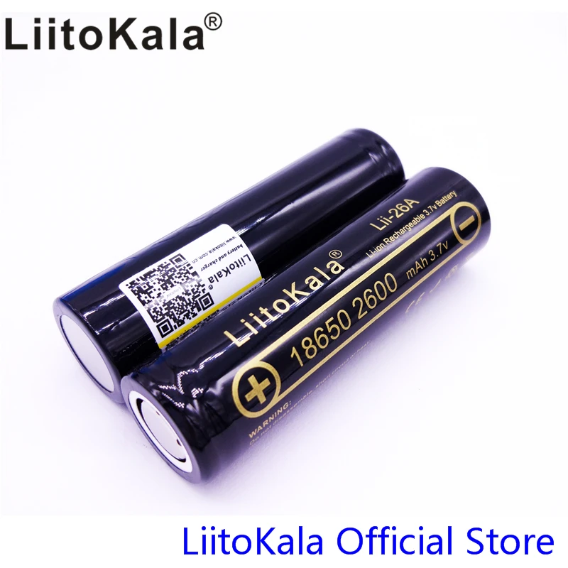 4 шт HK LiitoKala Lii-26A для 18650 3,7 V 2600mAh литий-ионные аккумуляторы аккумуляторная батарея ICR18650-26JM безопасные батареи