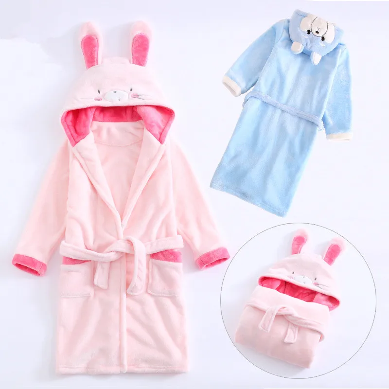 Детская одежда для сна Осенний халат из 2018 хлопка банный детей пижамы мальчиков