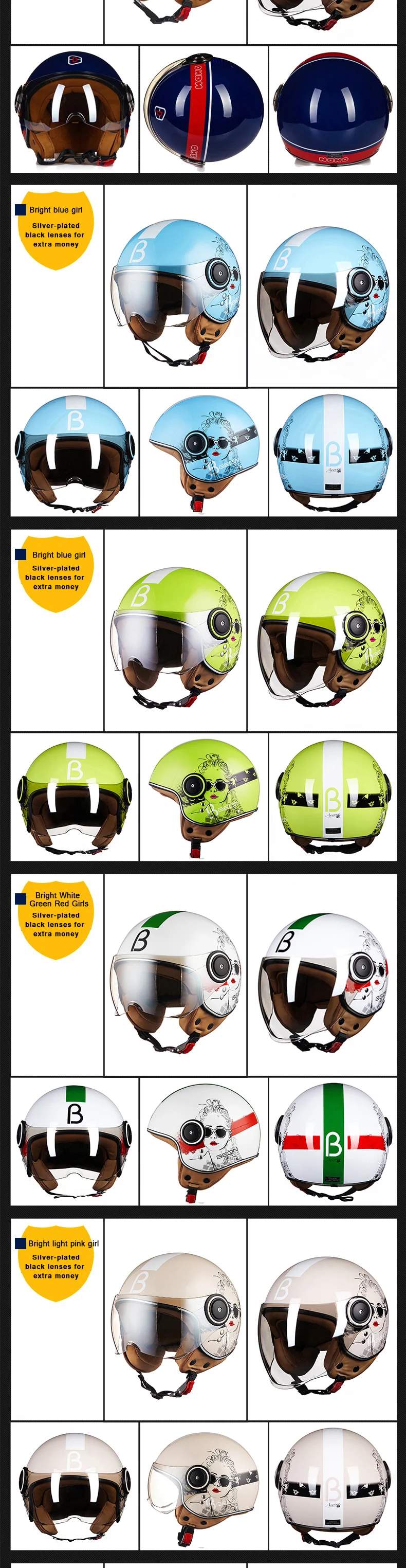 BEON B110B с открытым лицом мотоциклетный шлем Casco Capacete, винтажный Ретро шлем, шлем для скутера ECE