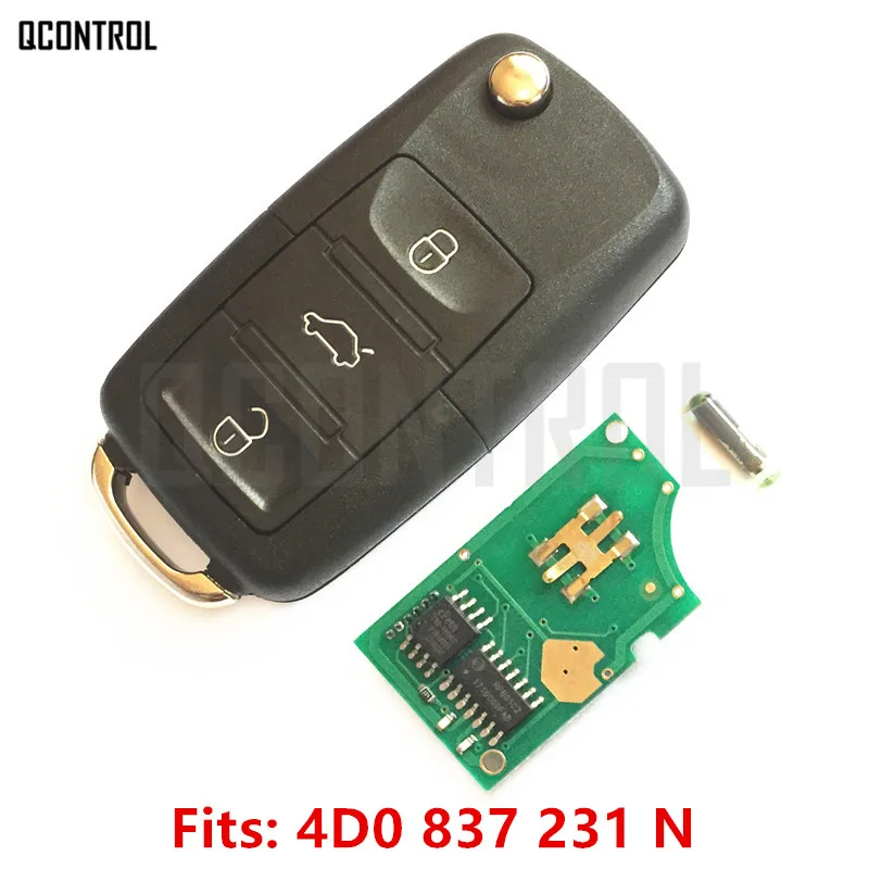 QCONTROL Автомобильный Дистанционный ключ для AUDI 4D0837231N A3 A4 A6 A8 RS4 TT Allroad Quttro 433 92 МГц 1994 -