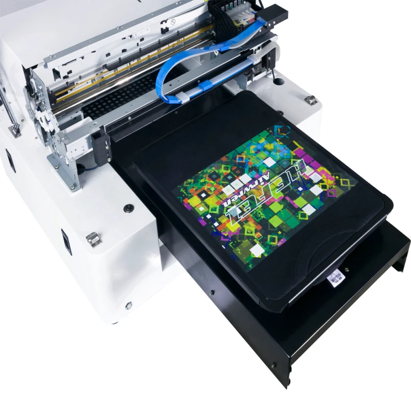 Черная печатная машина для футболок с использованием текстильных чернил CMYKWW A3 DTG принтер подходит для короткой одежды без рукавов