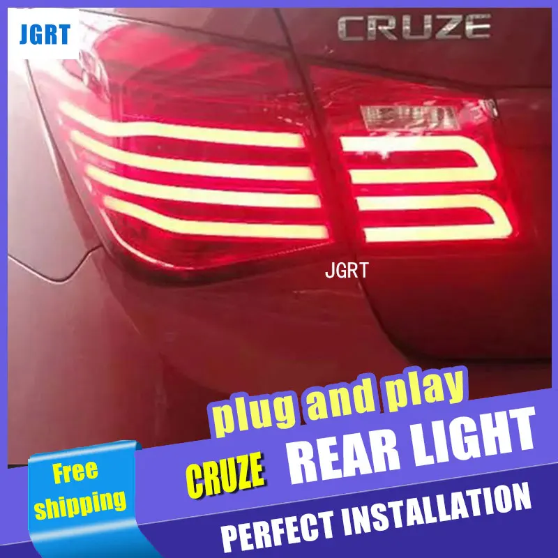 Car Styling for Chevrolet Cruze Taillight assembly New Sedan LED TailLight GLK Rear Lamp DRL+Brake with hid kit 2pcs. | Автомобили и