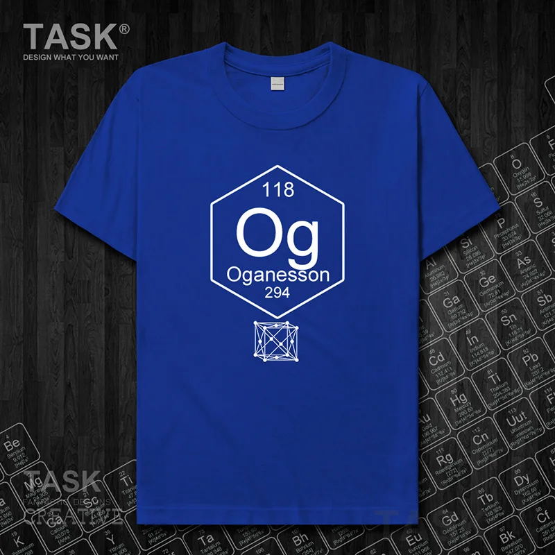 Chemical periodic table 118 Og Chemistry t-shirt clothes Short sleeve mens t shirt new Tops Fashion summer fans fitness cotton | Мужская