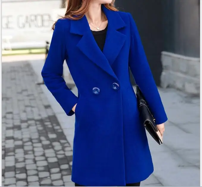 blue Зимнее женское офисное пальто больших размеров 5XL красная длинная куртка Женские пальто Блейзер Feminino Зимний синий костюм куртки офисные блейзеры - Цвет: blue