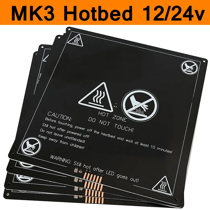 Нагревательная кровать MK3 12 В 24 нагревательная для 3D принтеров часть MK2B 214 мм x 220 *