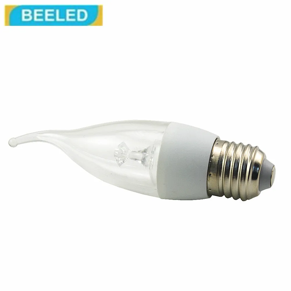 Светодиодные свечи 3 Вт E27 E14 холодный белый теплый 220 В LED лампа домашний декор для