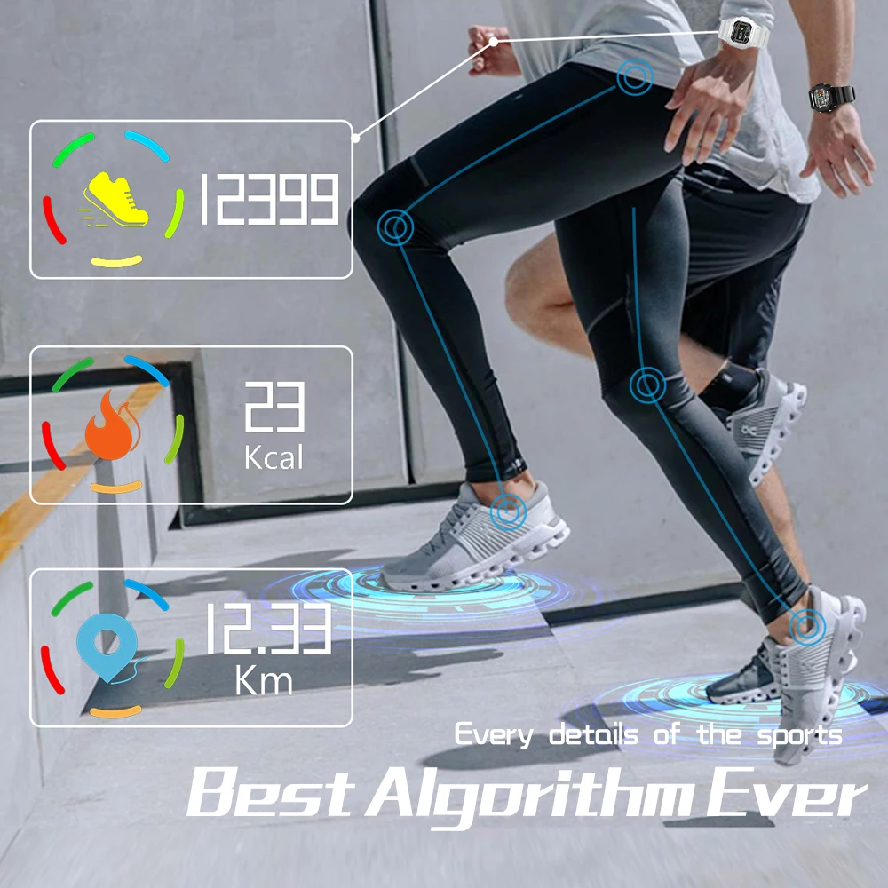 FocuSmart X12 Смарт часы мужские 0 96 дюймов IP68 Водонепроницаемые спортивные