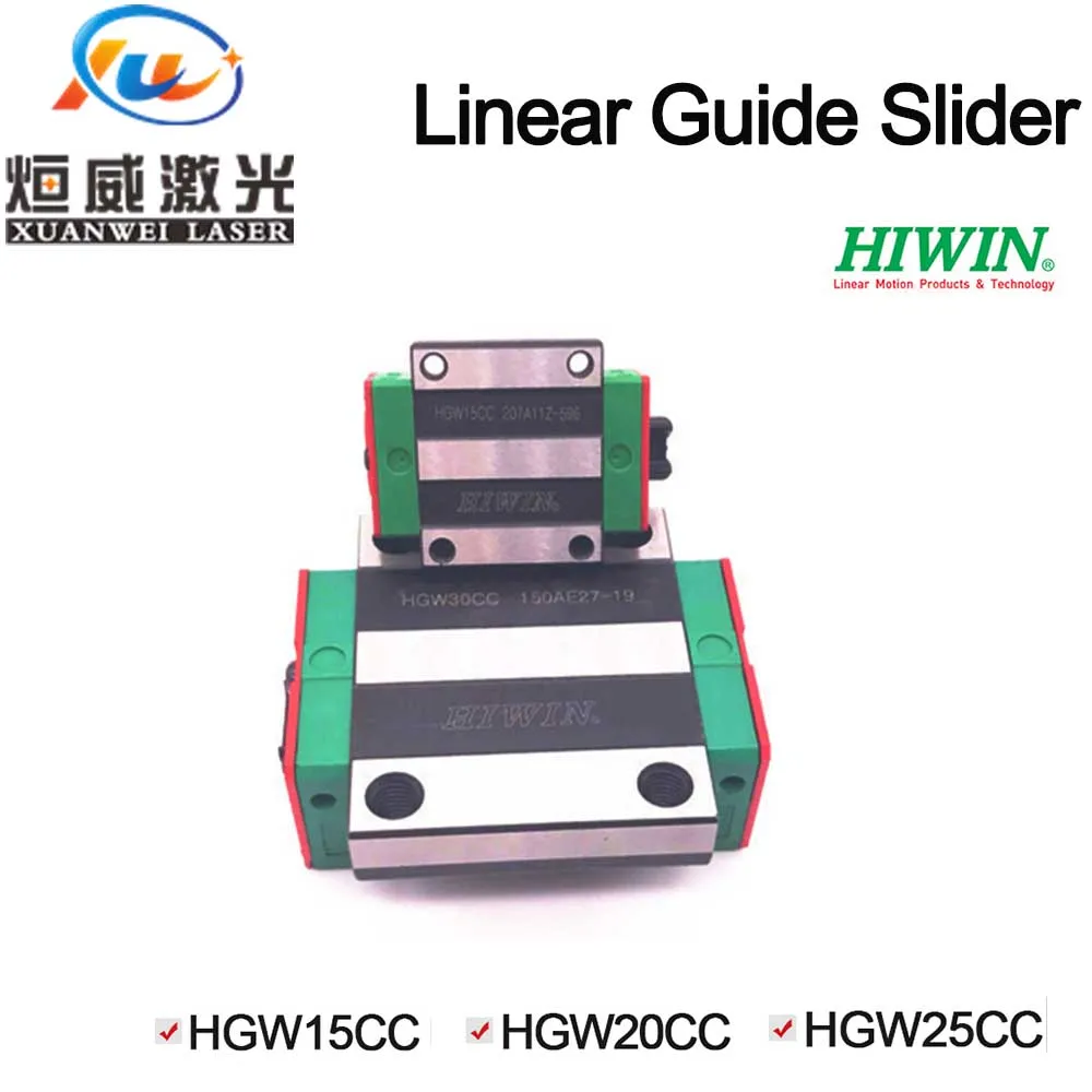 HIWIN ползунок HGW15CC HGW20CC HGW25CC HGW30CC линейная направляющая для линейного рельса ЧПУ Diy