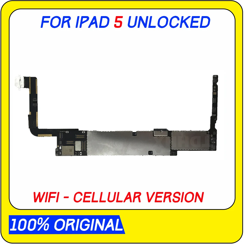 Оригинальный разблокированный для Ipad 5 логические платы Wifi + сотовый телефон Air 1