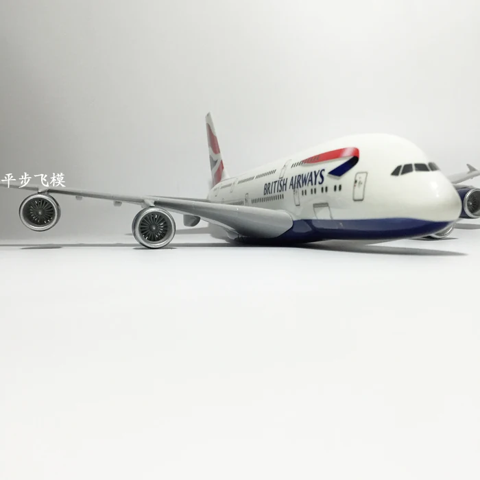 Британские авиалайнеры 45 см A380 модели авиакомпаний британского авиаперевозчика