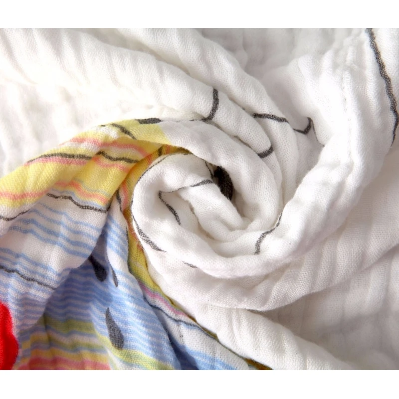 Lange bebe coton bio baby wrap s 120*150 см, Радужное детское одеяло с единорогом, одеяло для новорожденных, муслиновое Пеленальное Одеяло, Марлевое детское одеяло для кровати