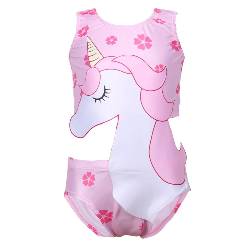 Новинка 2019 модное боди с единорогом одежда для плавания маленьких девочек