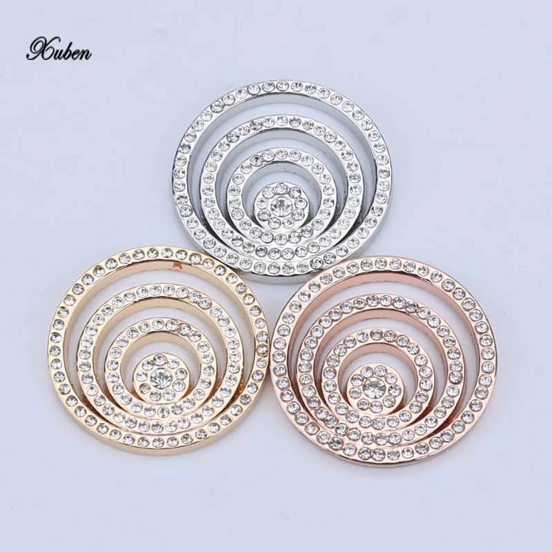 Круглый кулон в виде диска с моим держателем для монет золотого цвета 25 мм