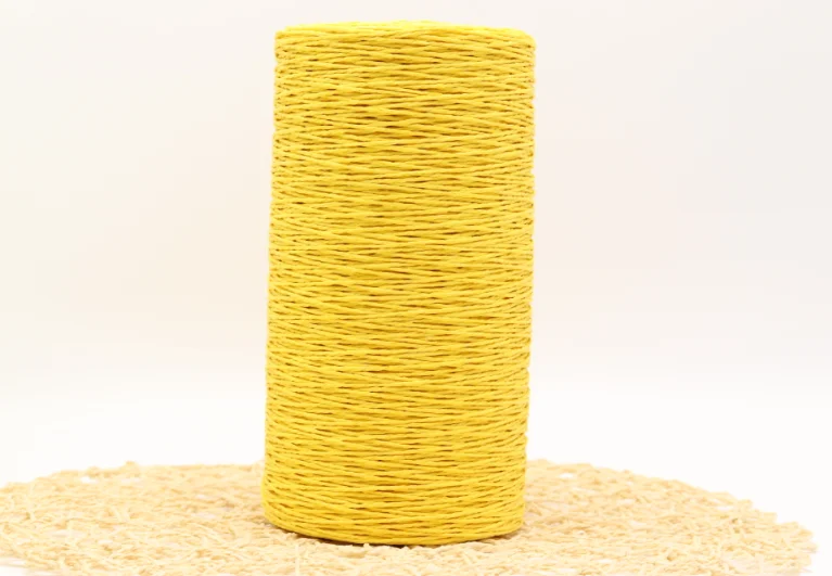 gold yellow 500 г/лот соломенная пряжа из рафии, ручная вязка, летняя шляпа, сумки, пряжа для рукоделия - Цвет: gold yellow