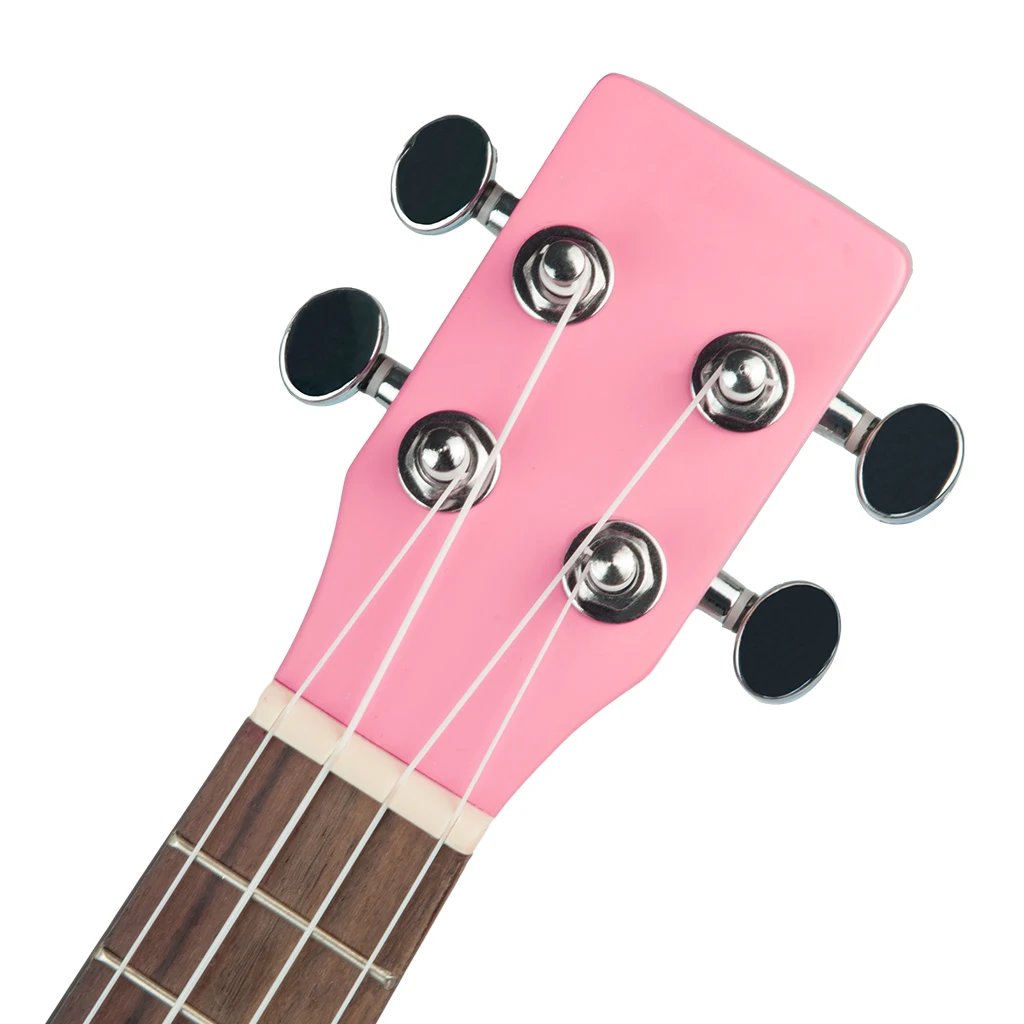 Розовый сопрано 2" Okoume Электрический Укулеле укулеле Uke комплект+ тюнер W/Gig Bag 3,5 мм аудио кабель тихий Электрический Укулеле