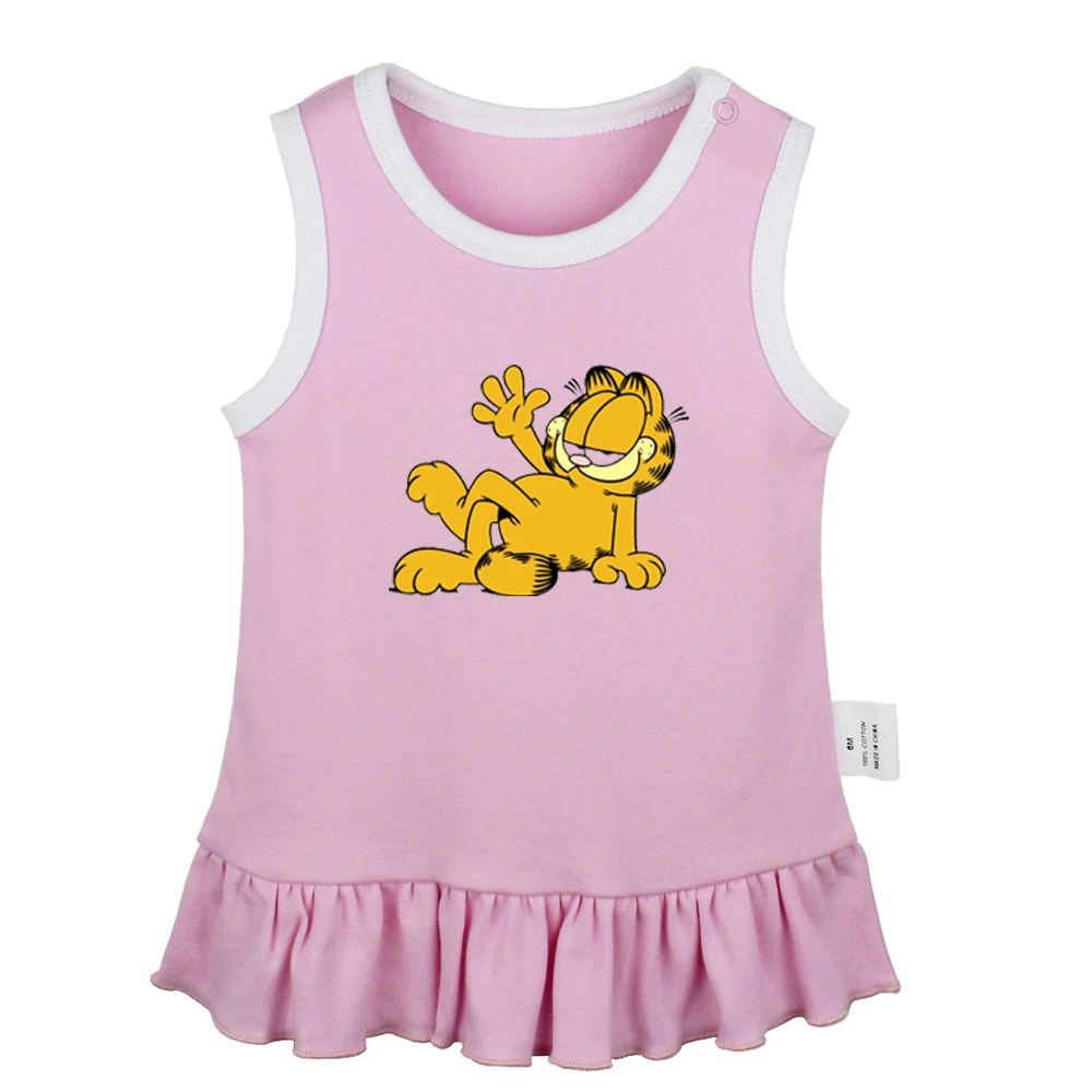 Garfield Cat Doraemon Nobita Nobi Мой сосед Тоторо платья для новорожденных девочек платье без