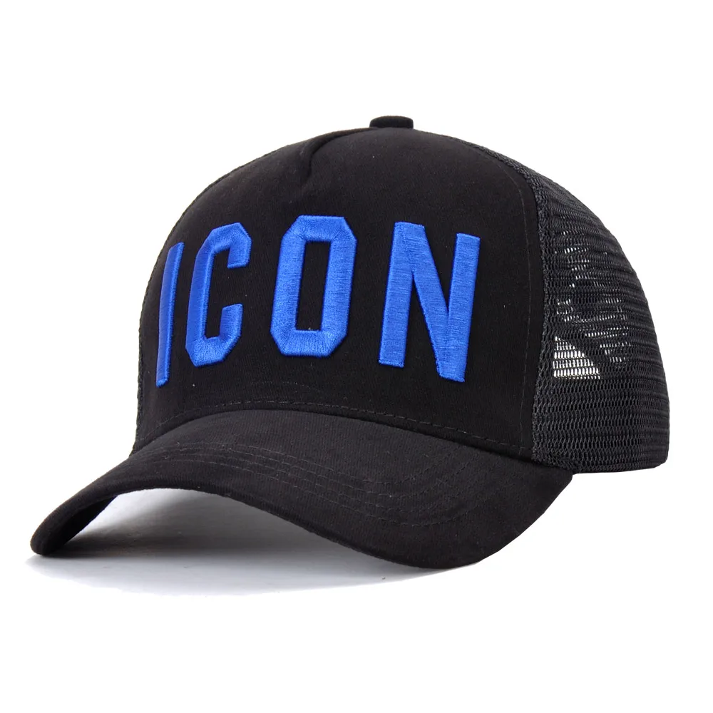DSQICOND2 DSQ Brand Summer Embroidery ICON Letters Cotton Baseball Caps High Quality Cap Men Women Trucker Cap Black Cap Dad Hat