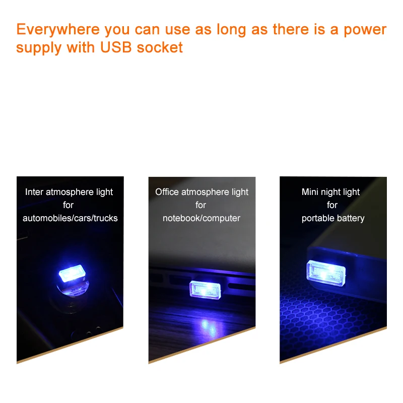 1 шт. автомобильные светодиодсветодиодный USB лампы|Зажигалка| |