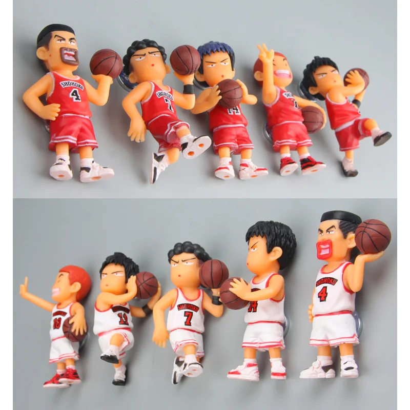 Милый креативный ПВХ мультфильм серии аниме персонажи Slam Dunk 3D магниты на холодильник игрушки Фигурки магниты на холодильник детский подарок