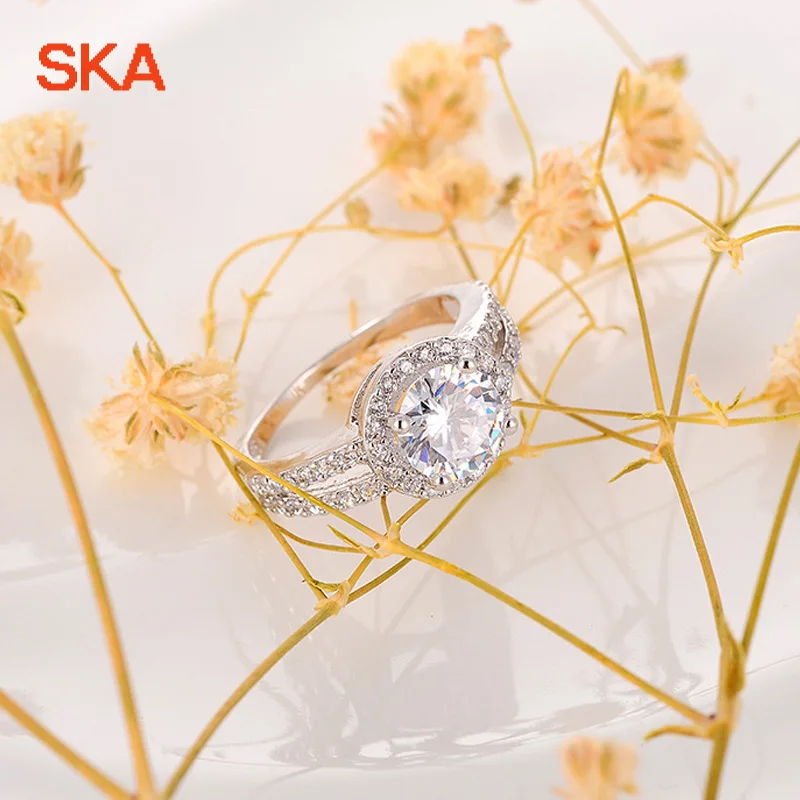 SKA бренд Для женщин обручальное кольцо кольца для Корона AAA циркон
