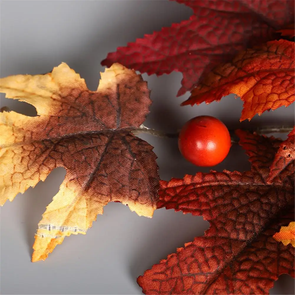 

LED Harvest Silk Fall Wreath Front Door Wreath Thanksgiving Wreath Brightens Party Wedding Halloween Festival Decor