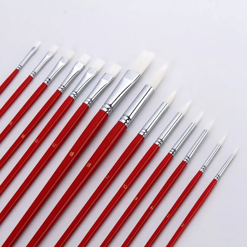 38 шт. набор кистей для рисования с Сумки холсты Длинная Деревянная ручка