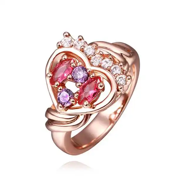 New Arrival Engagement Ring 18K Gold Plated Women Rings Made With Genuine SWA Elements Austrian Crystal Jewelry SMTPR433 | Украшения и