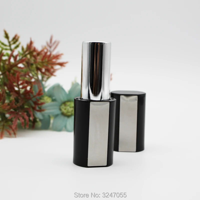 

12.1mm 40pcs/lot New Arrival Classic Lipstick Tube, Black Hand Made Plastic Lip Balm Bottle, Cosmetic Lip Rouge Filler