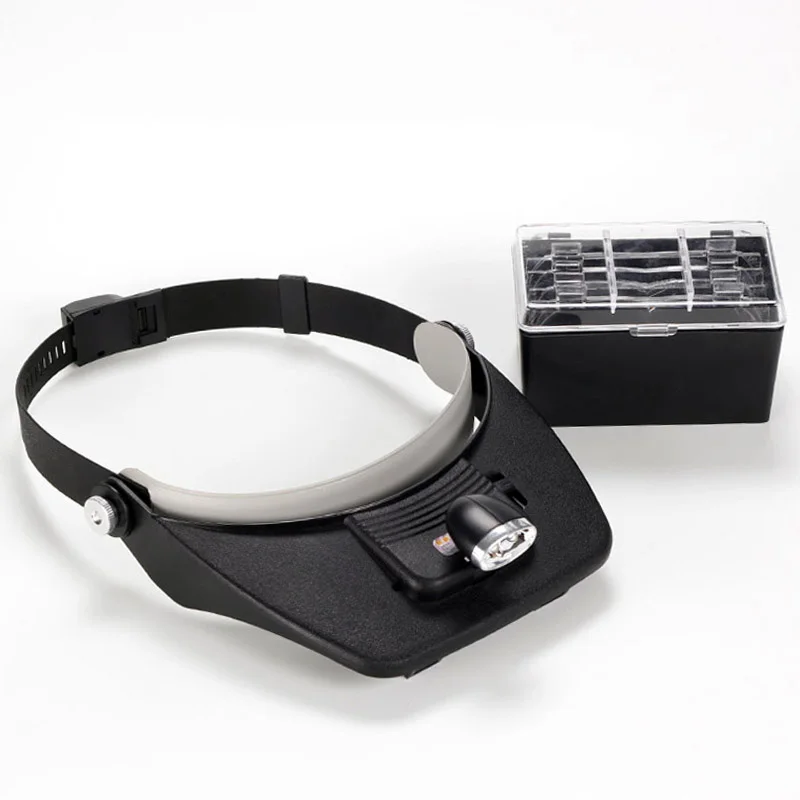 Лучшая в ношении лупа лампа очки со светодиодной подсветкой для чтения