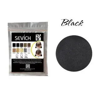 black hair fiber Refill волосы волокна 25 г средство против выпадения волос Уход мгновенный утолщение волос порошок наращивание волос парик для наращивания Салон красоты макияж - Цвет: black hair fiber