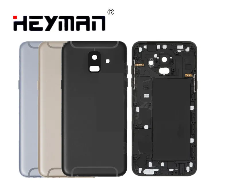 Задняя крышка корпуса для samsung A600F Dual Galaxy A6(), задняя крышка корпуса с рамкой, задняя крышка, чехол, запасные части для двери