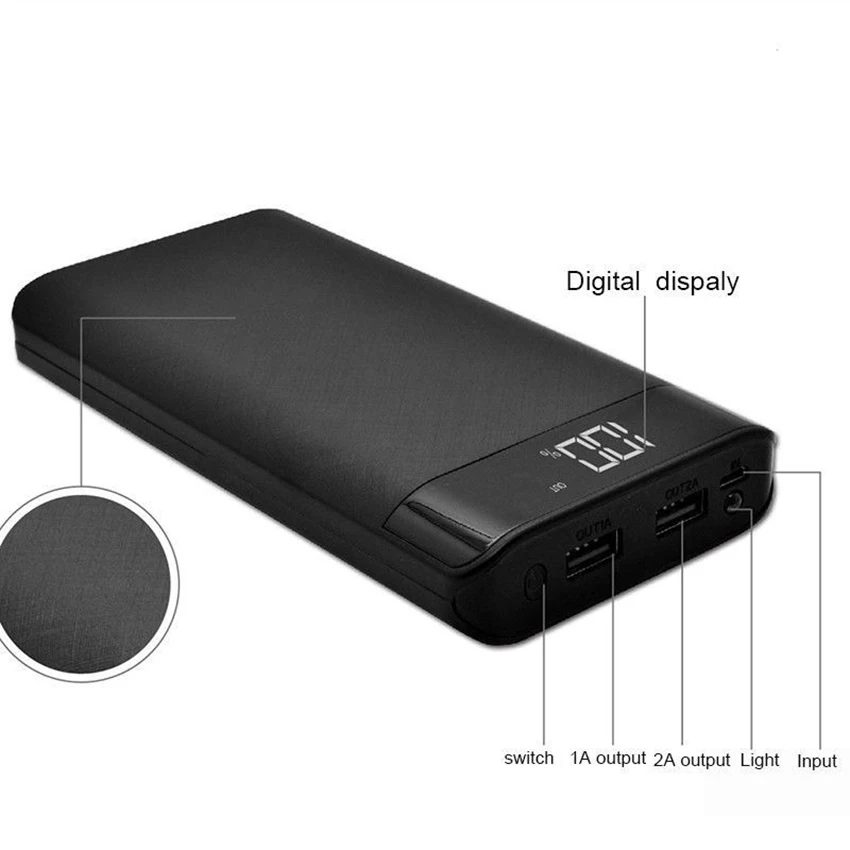 (Без аккумулятора) чехол для внешнего аккумулятора сделай сам два USB порта