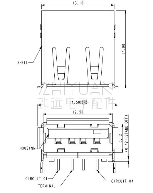 Оригинальный новый разъем для ноутбука 100% 87520 3010APLF USB2.0 гнездовой
